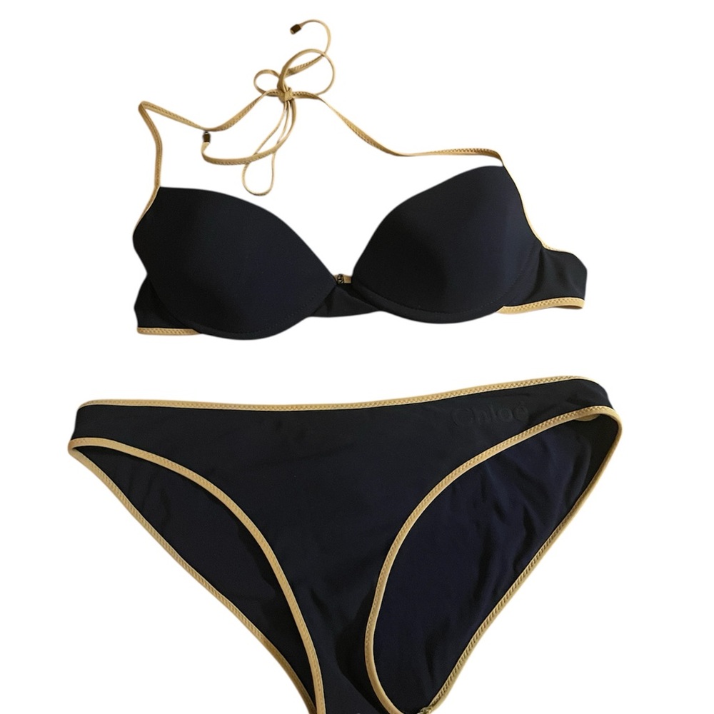 ChloeElegant Navy and Gold Bikini